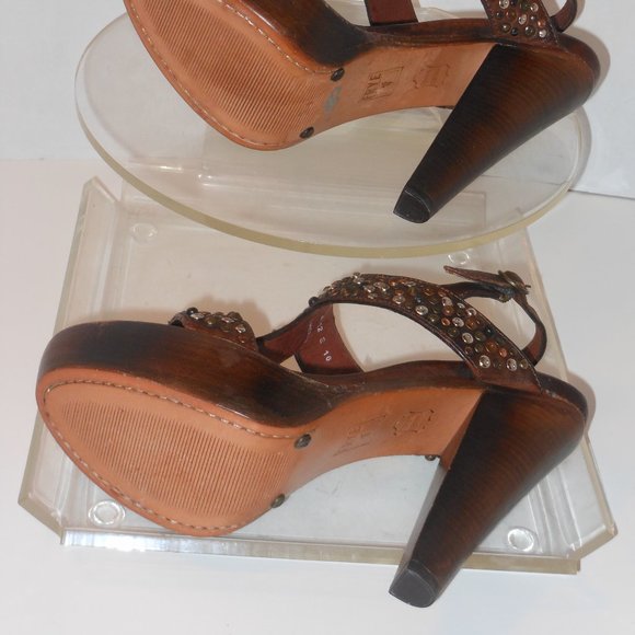 FRYE JOY STUDDED PLATFORM SHOES SIZE 8.5 MEDIUM - Picture 6 of 10